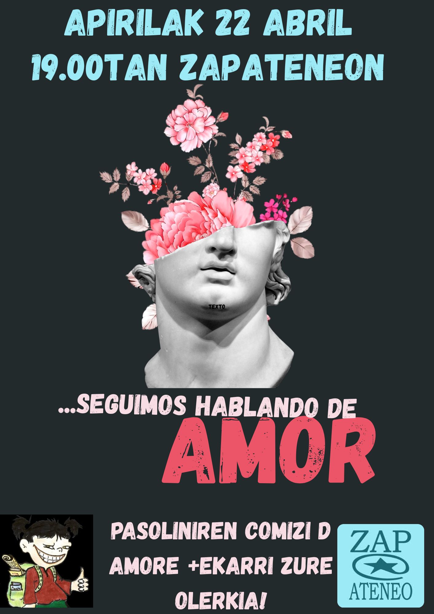 Amodiaz hitz egiten ZAPateneon II- Pasoliniren «Comizi D´amore» zati bat ikusgai, solasaldia eta poesia. 2026ko apirilaren 22an 19:00etan